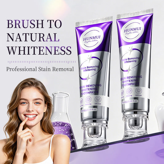 HUNMUI Stain-Removing Whitening Toothpaste Jasmine Scent Tri Light Beauty