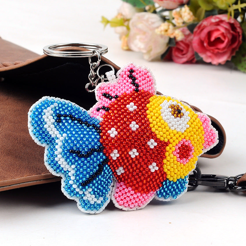 Cute Handmade DIY Full Beaded Keychain Pendant LadyShow.Store