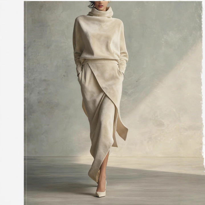 Elegant Suede Dress Women NorixaFashion.com