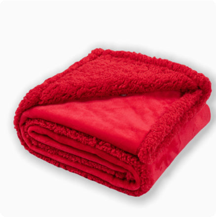 Flannel Cotton Wool Sherpa Thick Pet Blanket Dog Kennel Pets Fashion