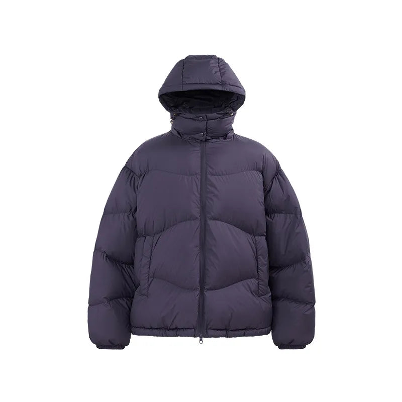 Thin And Portable Puff Down Jacket Solid Color Hooded Pi-Mart