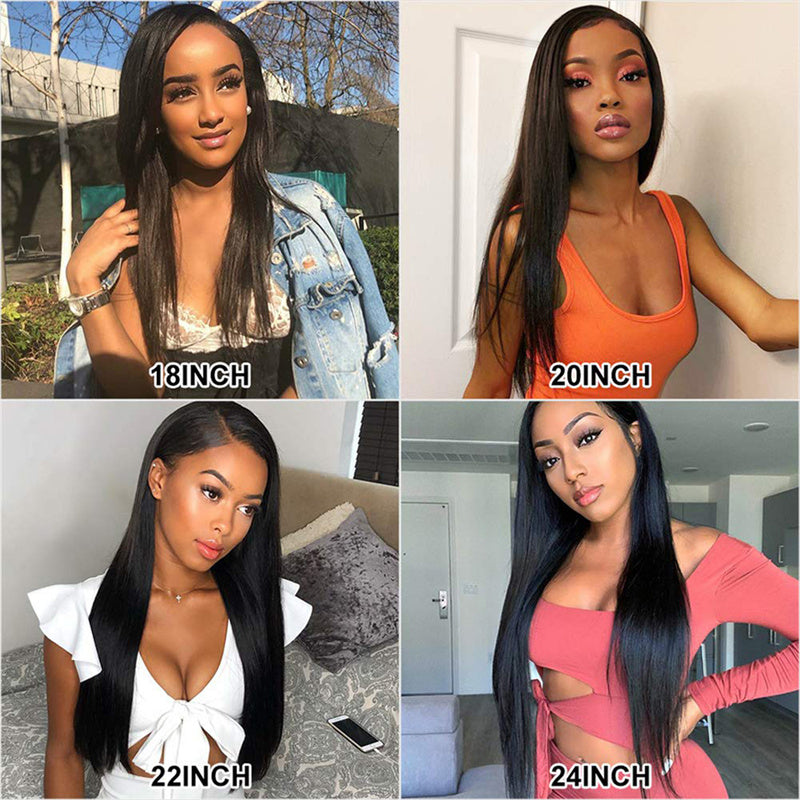 Women's Fashion Simple Human Hair Straight Wig LuxuryLifeWay Online Store