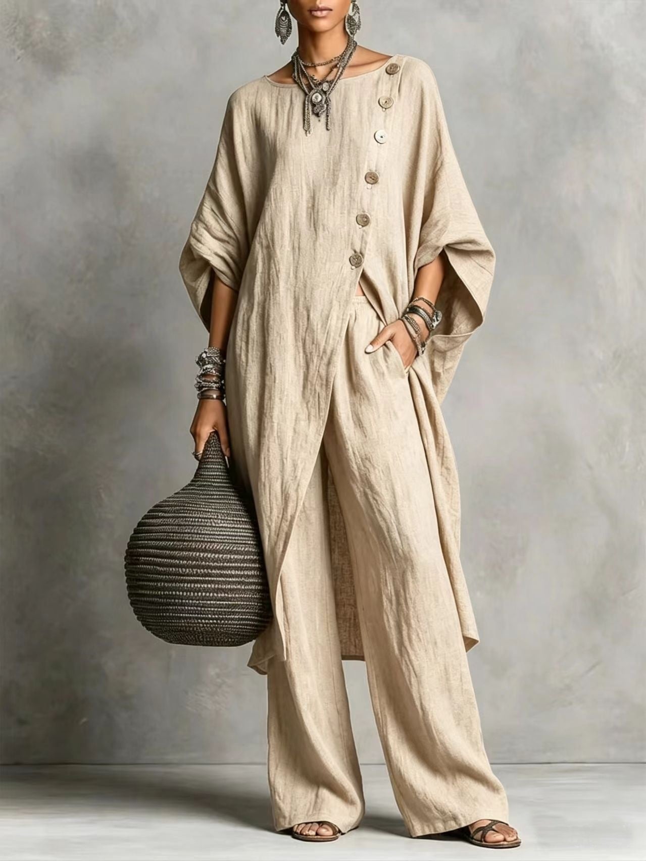 Women's Irregular Casual Shirt Set NorixaFashion.com