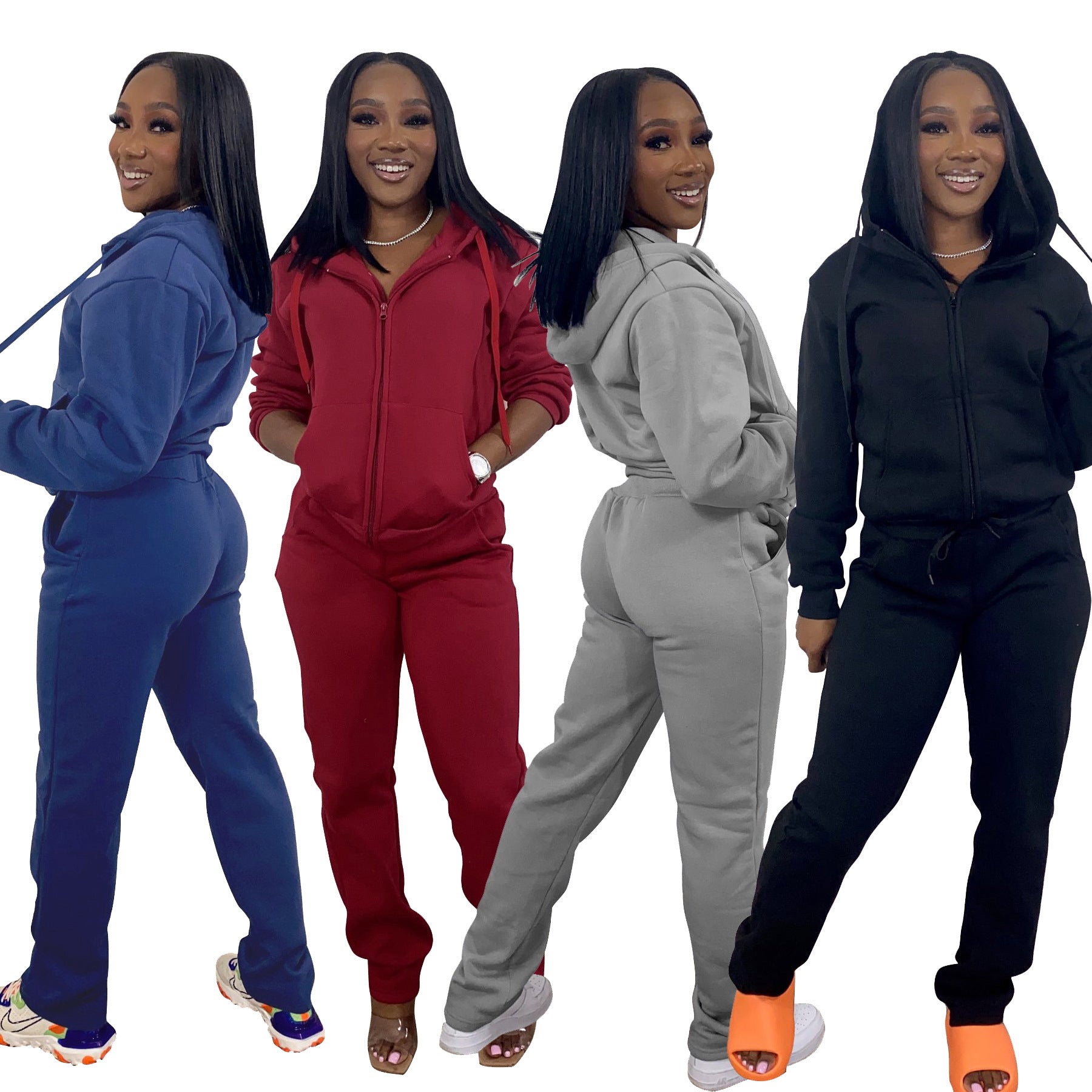 Women Sweatsuit Set 2 Piece Outfits Casual Hoodies Tops And Sweatpants Jogger Tracksuits Loose Trousers LuxuryLifeWay Online Store