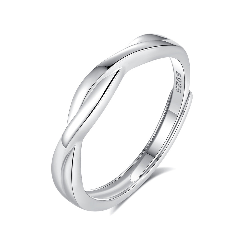 S925 Silver Adjustable Ring For Couples LadyShow.Store