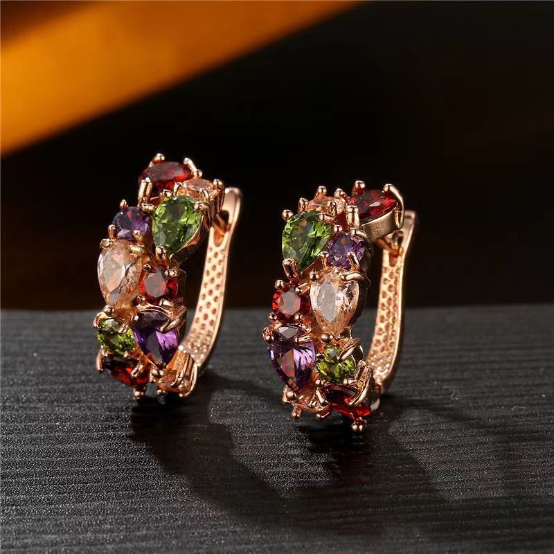 Diamond Crystal Zircon Ear Clip Affordable Luxury Earrings Women CJD