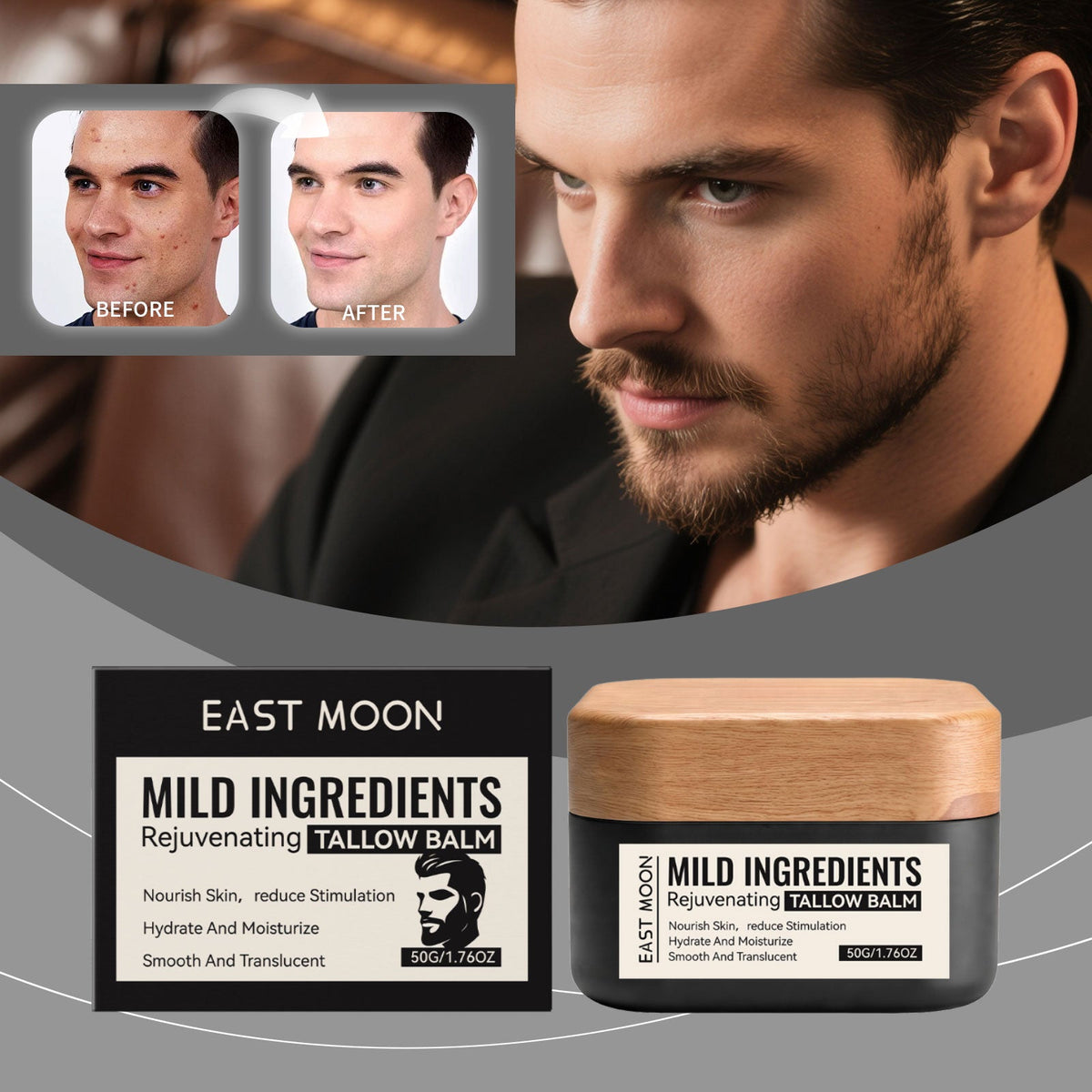Men's Facial Moisturizer 50g 1box Tri Light Beauty