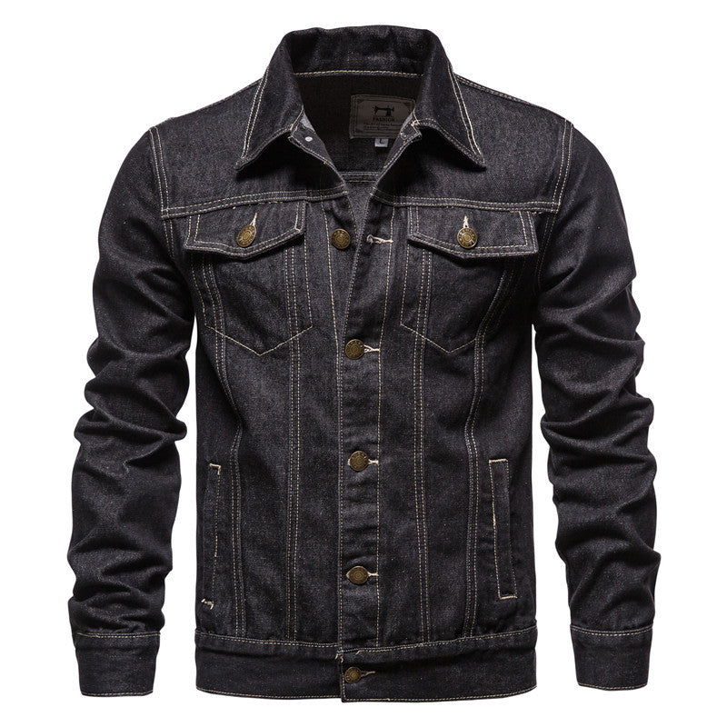 2026 Autumn Winter European Size Trendy Men's Denim Jacket Cotton Fashion Casual Slim Fit Men's Coat Trendy Brand NorixaFashion.com