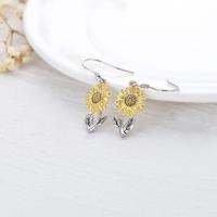 925 Sterling Silver Sunflower Dangle Earrings for Women Girls Teen LadyShow.Store