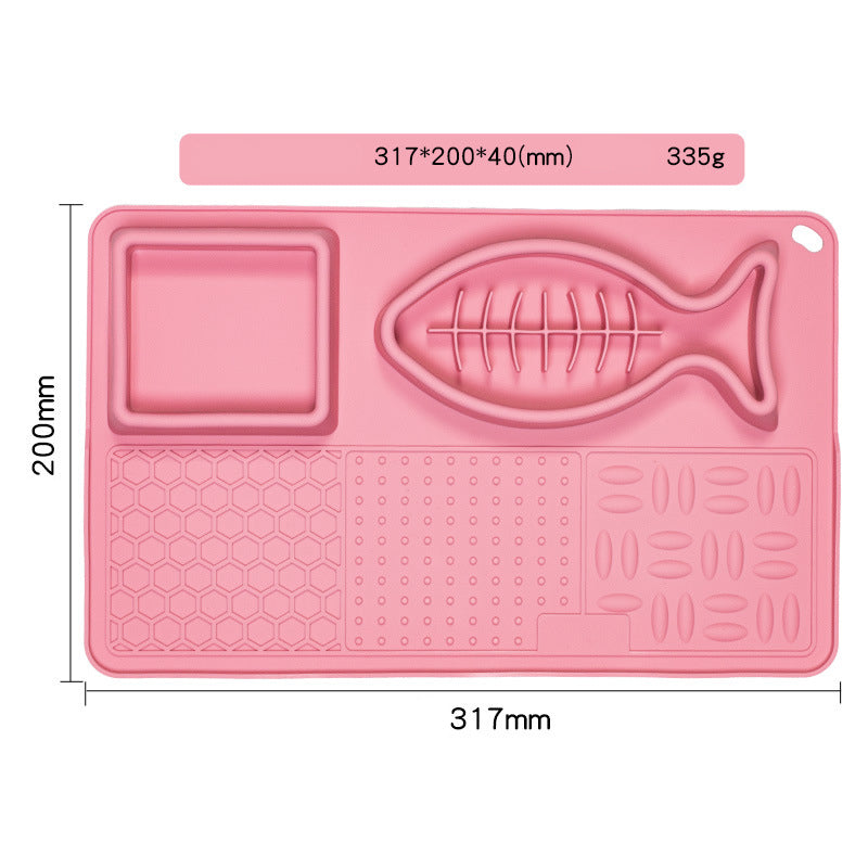 Multifunction Pet Slow Feeder Bowls Dog Licking Mat With Suction Cups For Anxiety Relief Dog Cat Water Drinking Eating Food Pets Fashion