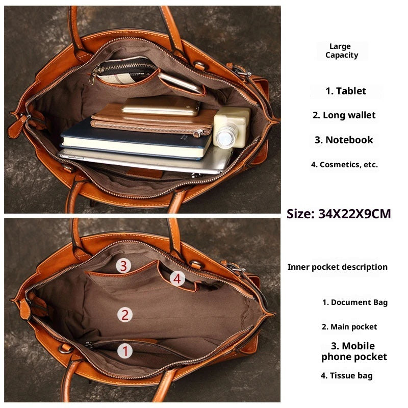 Leather Women's Casual Zip Crossbody Bag LadyShow.Store