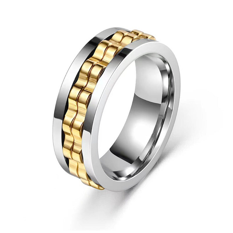 Stainless Steel Spinner Fidget Ring for Men Best YouTube Store