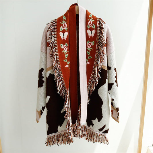 Fringed Sweater Coat Autumn And Winter Sweater Cardigan Best YouTube Store