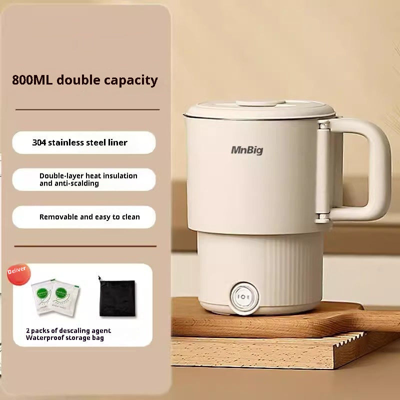 Bige All-steel Folding Kettle Travel Business Traveling Portable Electric Kettle Stainless Steel Mini Household Electric Heating Cup PearlNestDecor.com