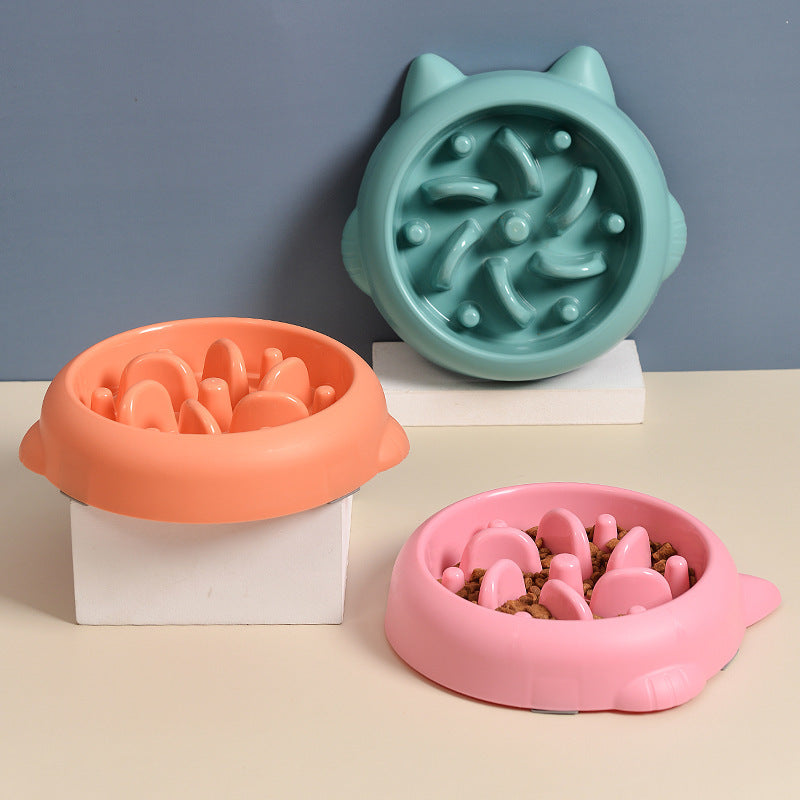 Pet Dog Cat Slow Feeder Bowls Anti Choking Slow Feeder Dish Bowl Home Dog Eating Plate Anti Gulping Bowl Supplies Pets Fashion