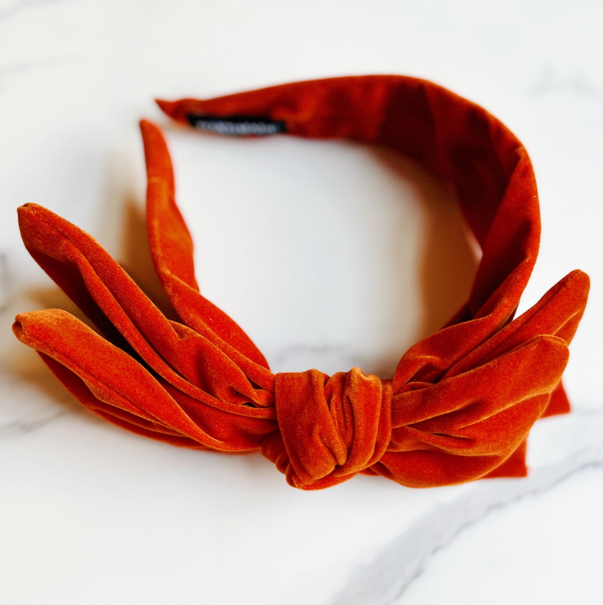 Structured Velvet Bow Headband LadyShow.Store