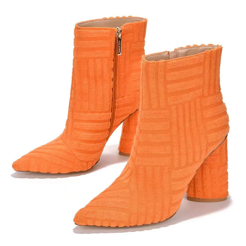 Heeled Boots For Women Fashion Pionted Toe Shoes LadyShow.Store