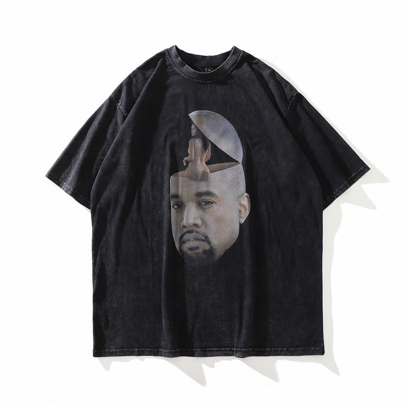 Vintage Streetwear Graffiti T-Shirt for Men Pi-Mart