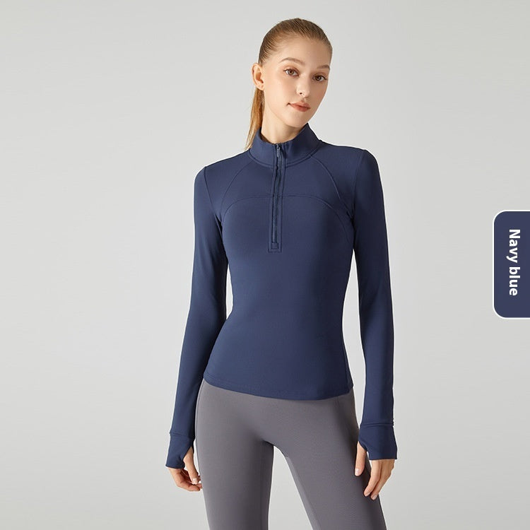 Fleece-lined Yoga Clothing Top Long Sleeve Fitness Best YouTube Store