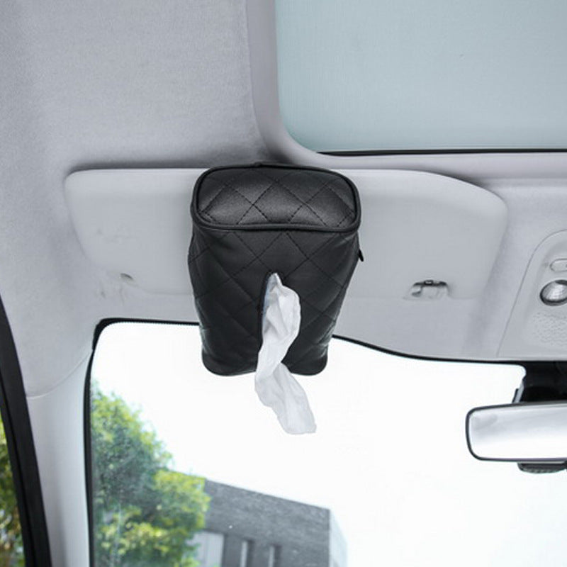 Car Supplies Seat Tissue Box Sun Visor Tissue Bag Armrest Tissue Dispenser Rear LadyShow.Store