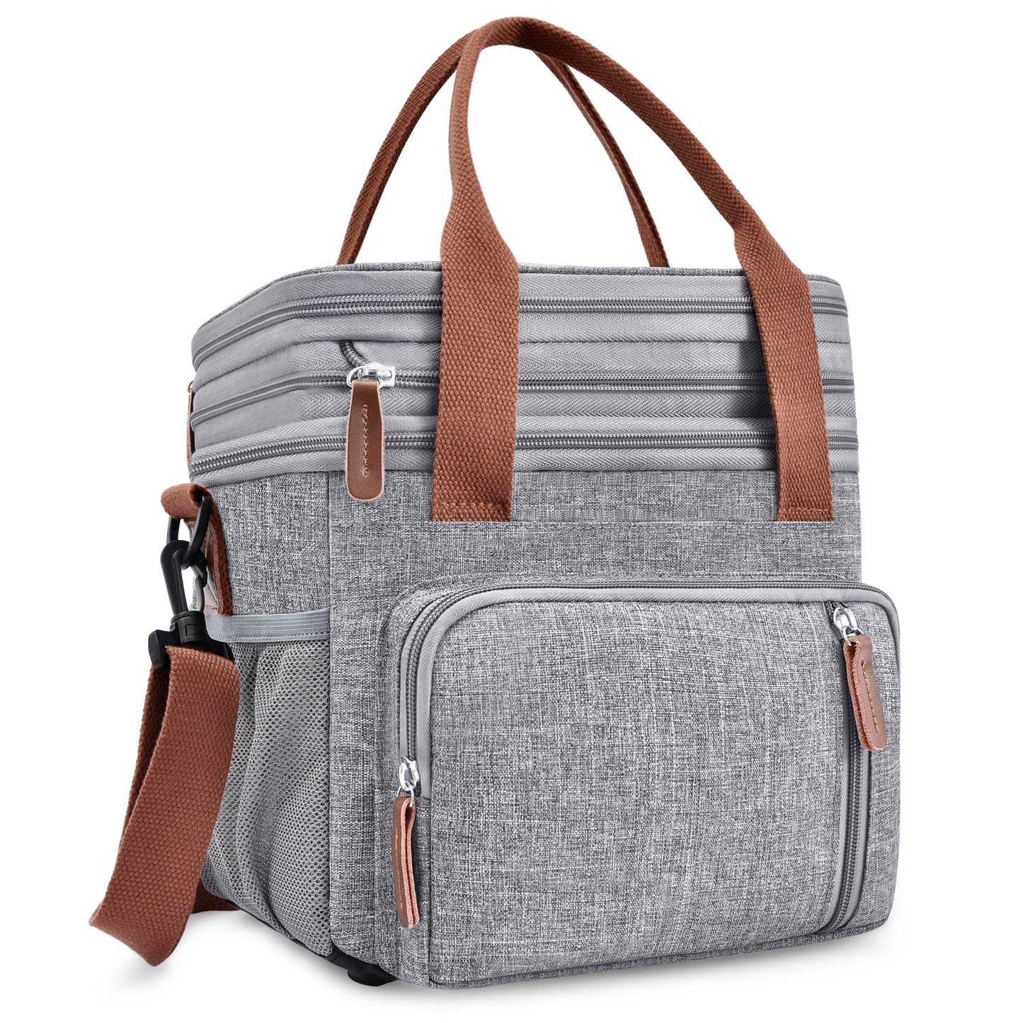 Fresh-keeping And Cold-keeping Double Layer Lunch Bag Stylish And Portable Outdoor