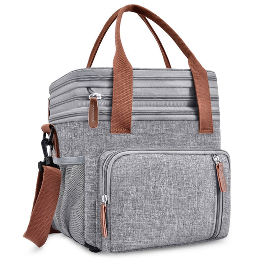 Fresh-keeping And Cold-keeping Double Layer Lunch Bag Stylish And Portable Outdoor