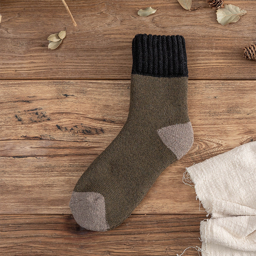Men's Thick Wool Socks for Winter Warmth (Mid-Calf) Pi-Mart