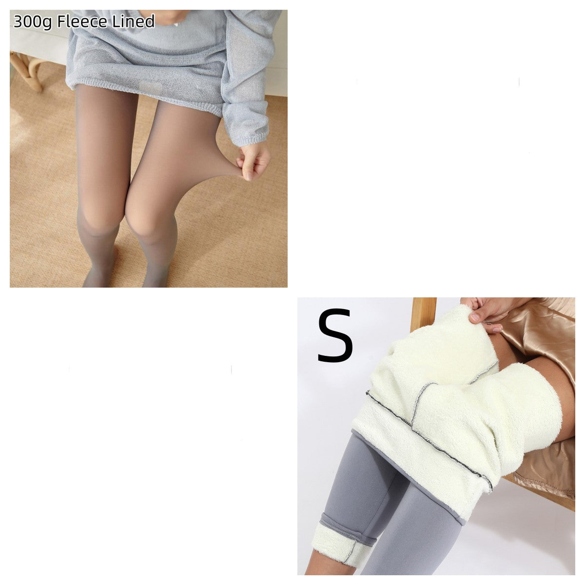 Fleece-lined Thickened Sheer Tights Leggings Transparent One-piece Pantyhose Superb Fleshcolor Pantynose NorixaFashion.com