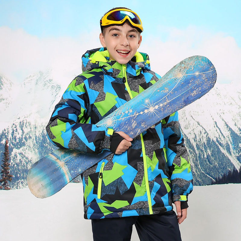 Boys' Ski Suit Set 2016 Windproof Outdoor Jacket Pi-Mart