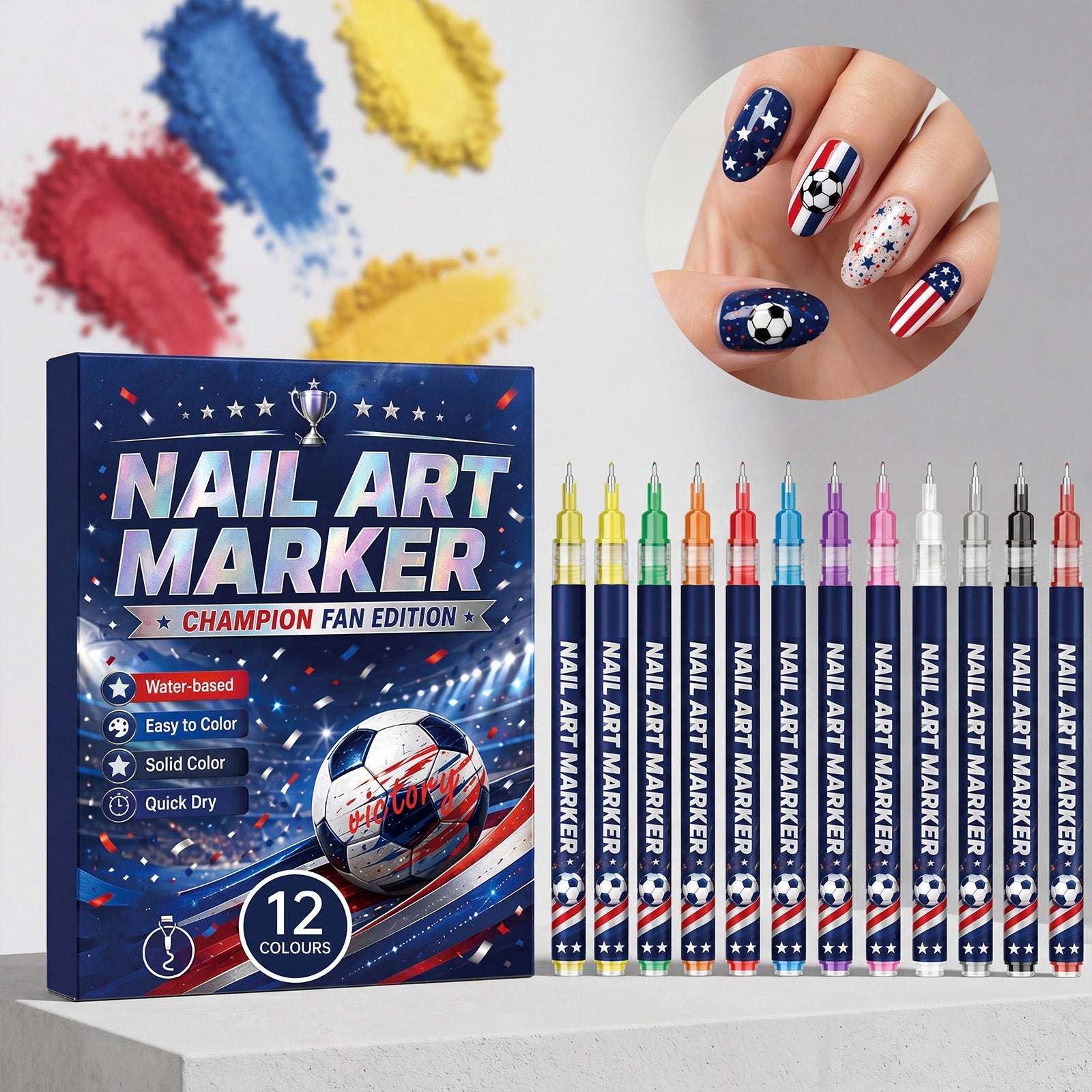 Nail Art Pen World Cup Tri Light Beauty