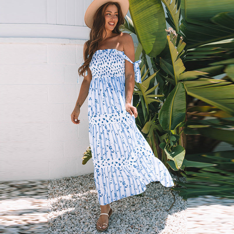 Flower Bundle Sling Dress Women NorixaFashion.com