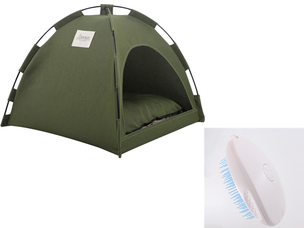 Cat Tent Cooling Mat  Dog House Pet Sofa Camping Dog Bed With Cushion For Dog Kennel Indoor Cat Nest Cat Bed Pets Products Pets Fashion