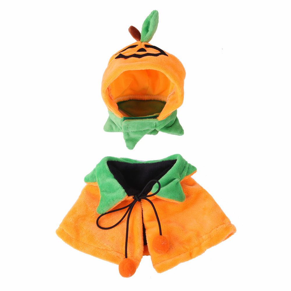 Halloween Pumpkin Double-sided Dog Cloak Cat Halloween Ornaments Pets Fashion
