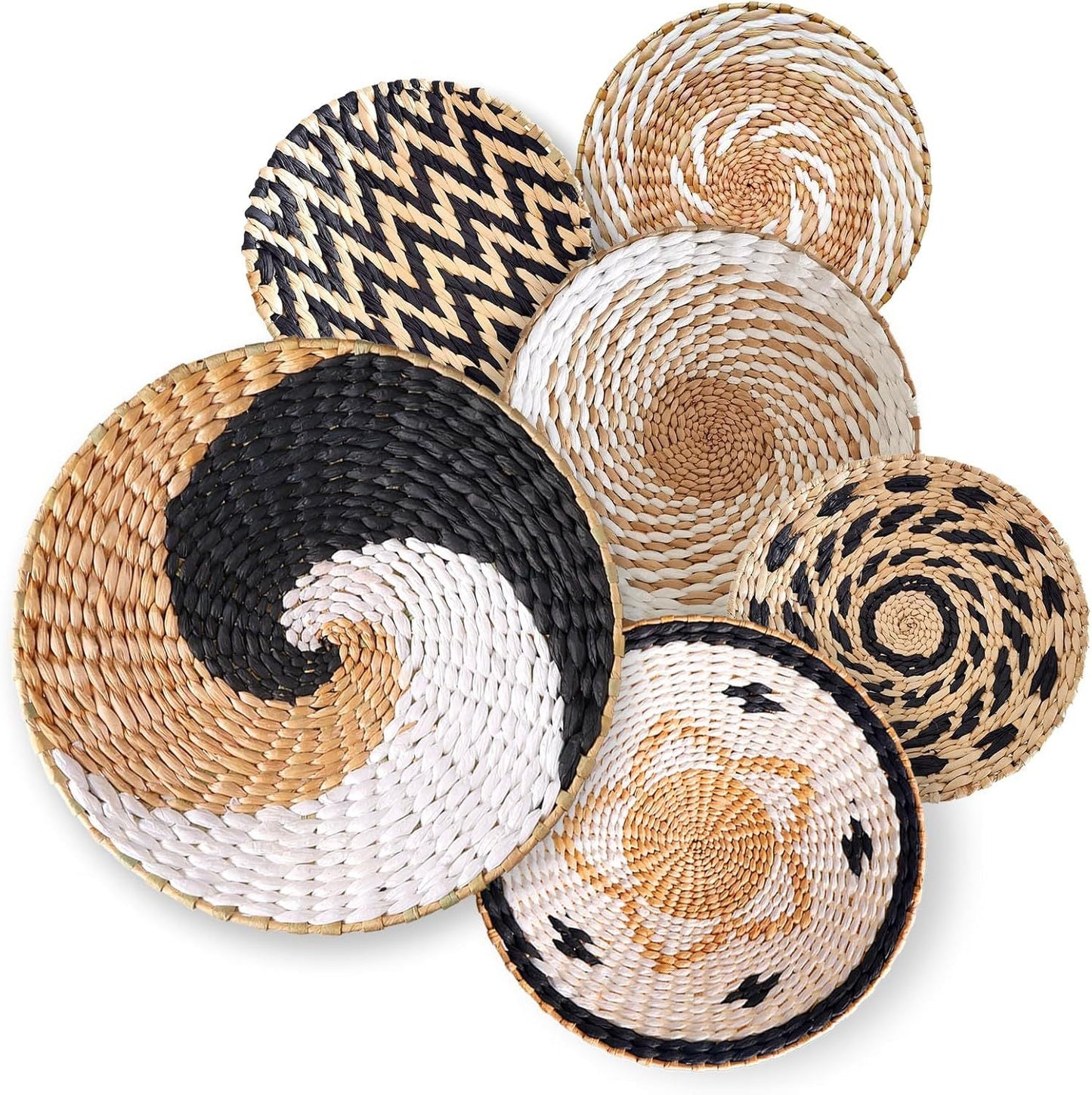 Woven Straw Wall Decor Round Living Room Ornament Wall Hanging PearlNestDecor.com