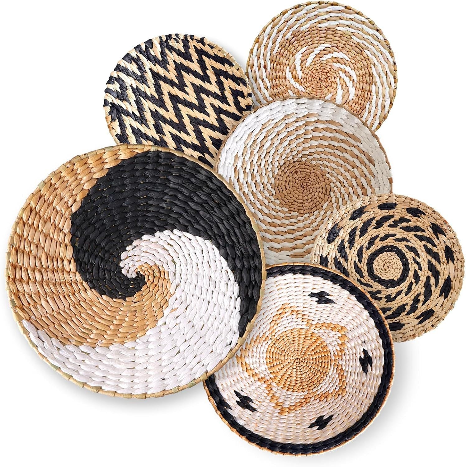 Woven Straw Wall Decor Round Living Room Ornament Wall Hanging PearlNestDecor.com