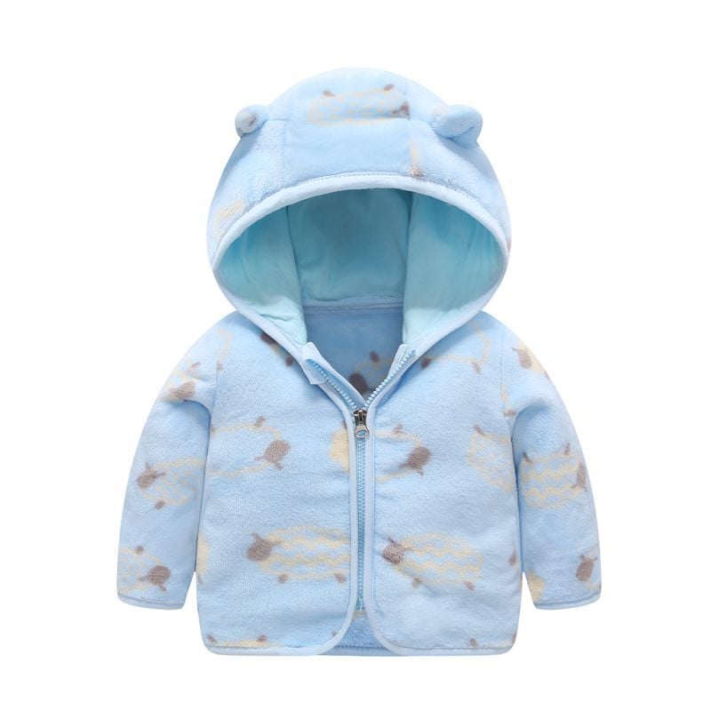 Children's Hooded Coral Fleece Padded Jacket Pi-Mart