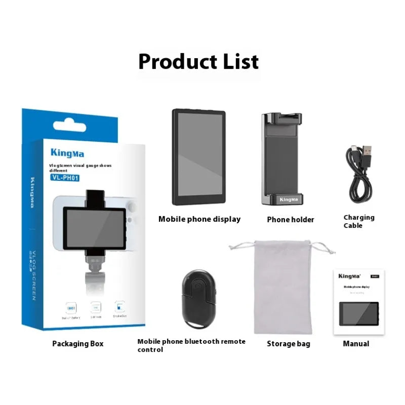 Mobile Phone Selfie Mirror Display Screen Magnetic Suction Phone Clip Pi-Mart