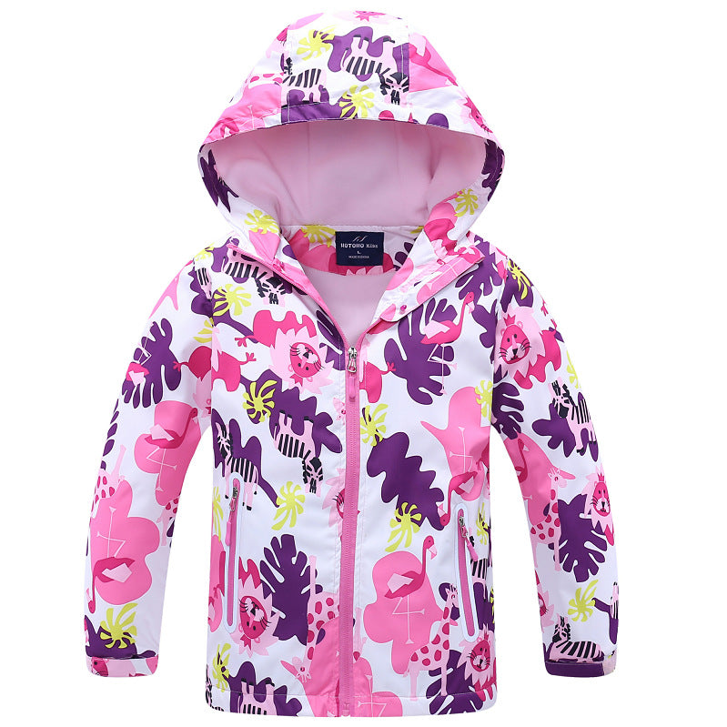 Children's Windbreaker Girls' Jackets, Big Children's Windproof And Rainproof NorixaFashion.com