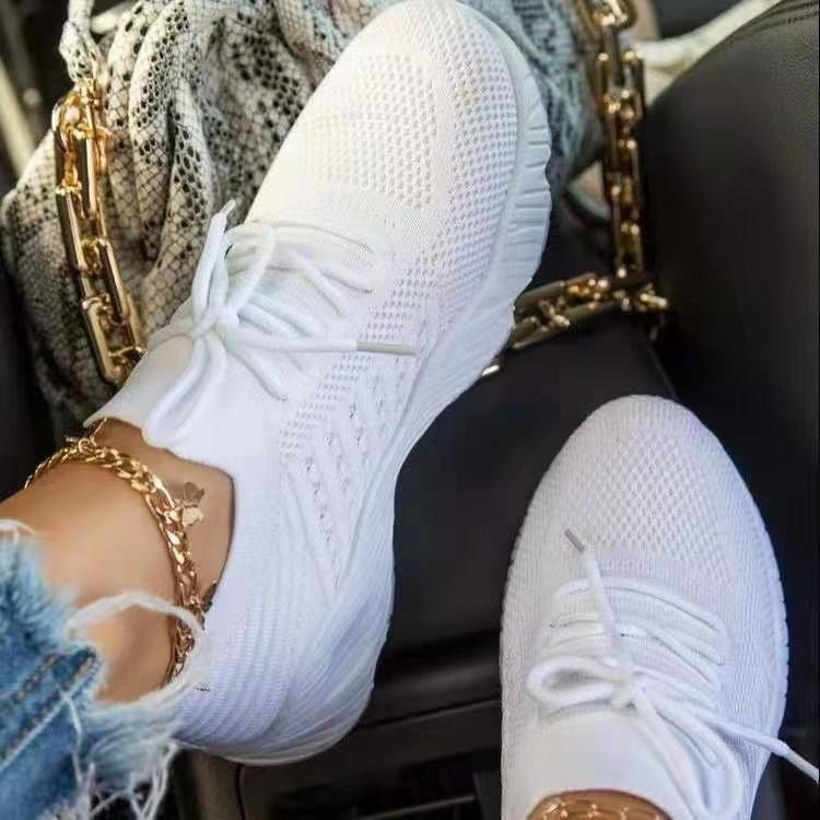 Flying Woven Sports Women's Mesh Breathable Casual Women's Shoes LadyShow.Store