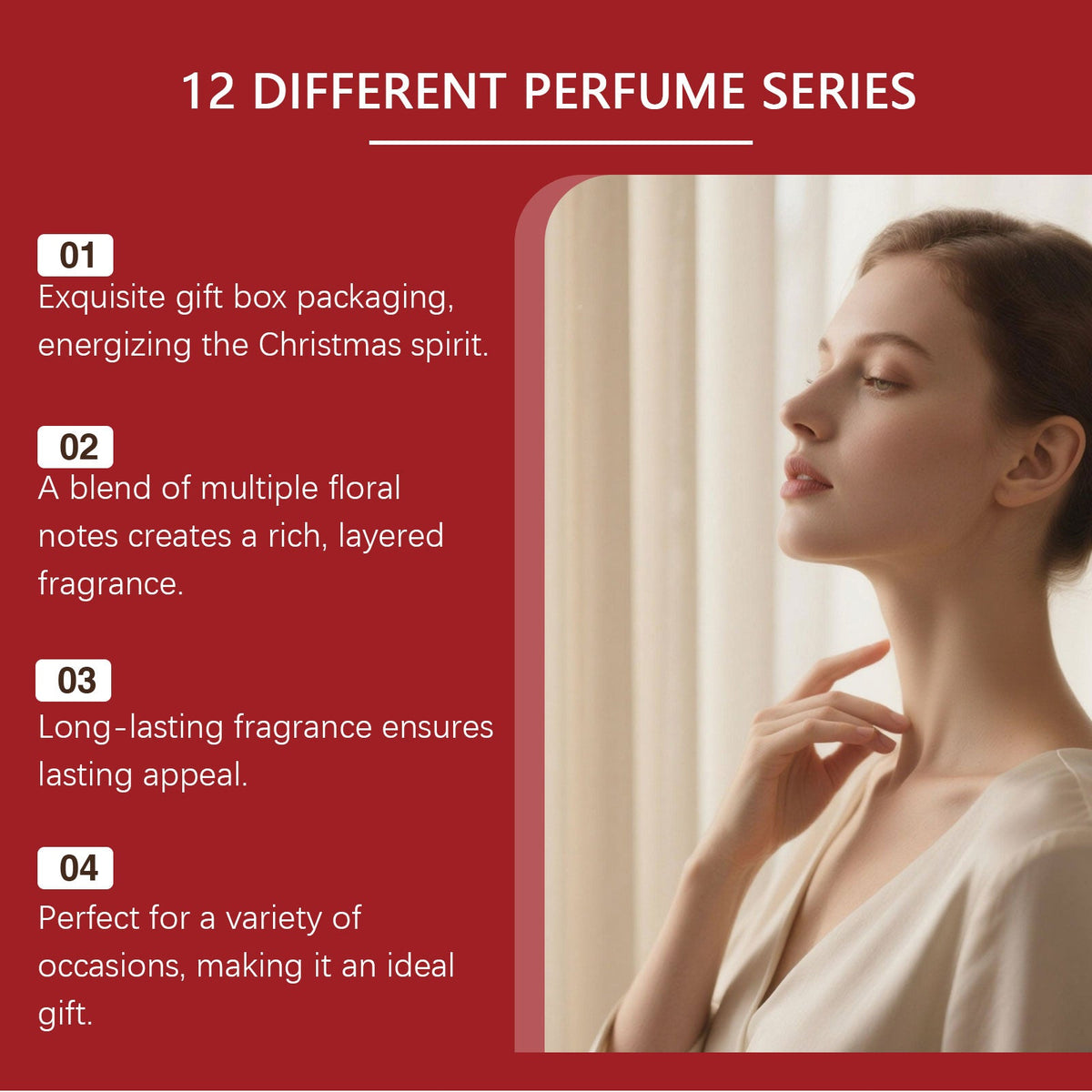 Christmas Countdown Perfume Gift Box 1 Set  Product Size 2 X 2 X 8.5cm Tri Light Beauty