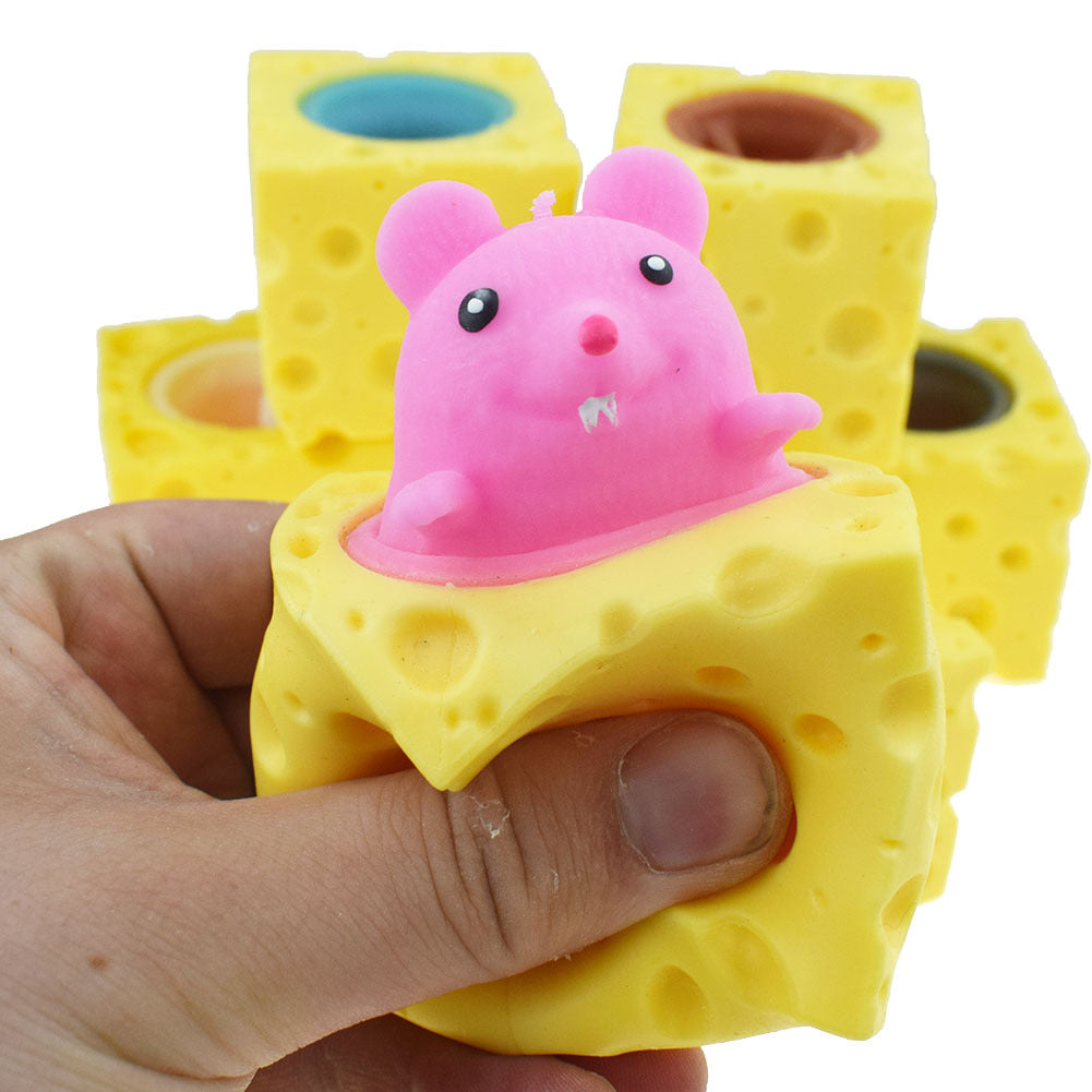 Funny Mouse And Cheese Anti-Stress Fidget Toy Set Pi-Mart
