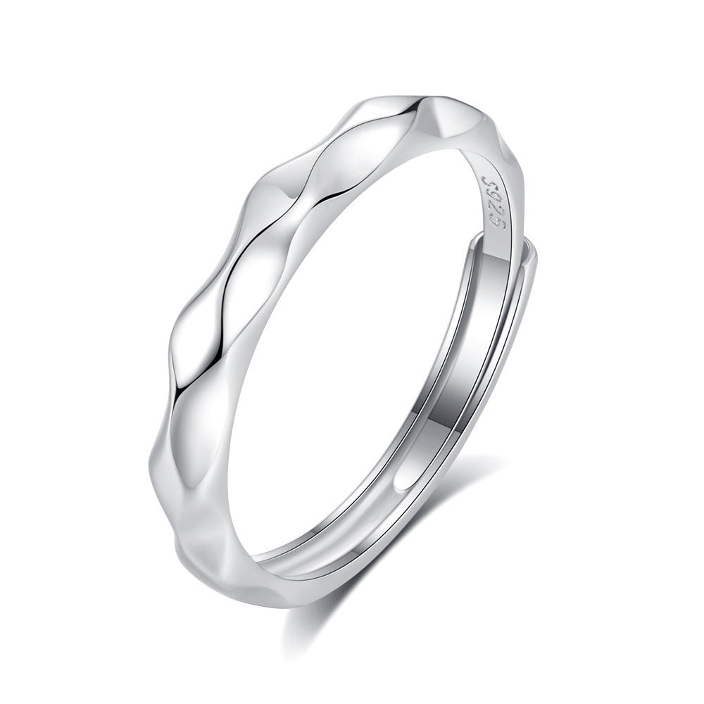 S925 Silver Adjustable Ring For Couples LadyShow.Store