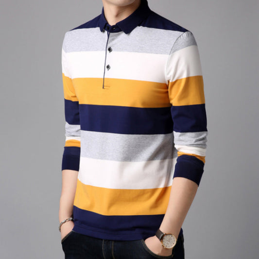 Casual Men's Slim Stripe T-shirt Clothing Tops Best YouTube Store