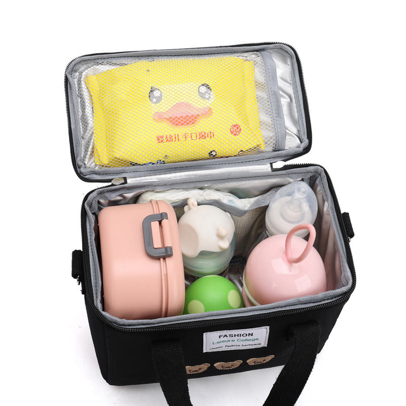 Waterproof Mother-Child Bag with Embroidered Bear Design Pi-Mart