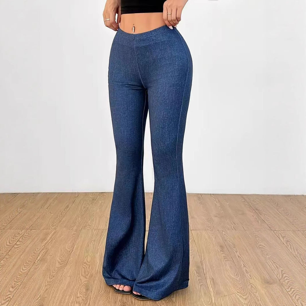 High Waist Bell-Bottom Pants NorixaFashion.com