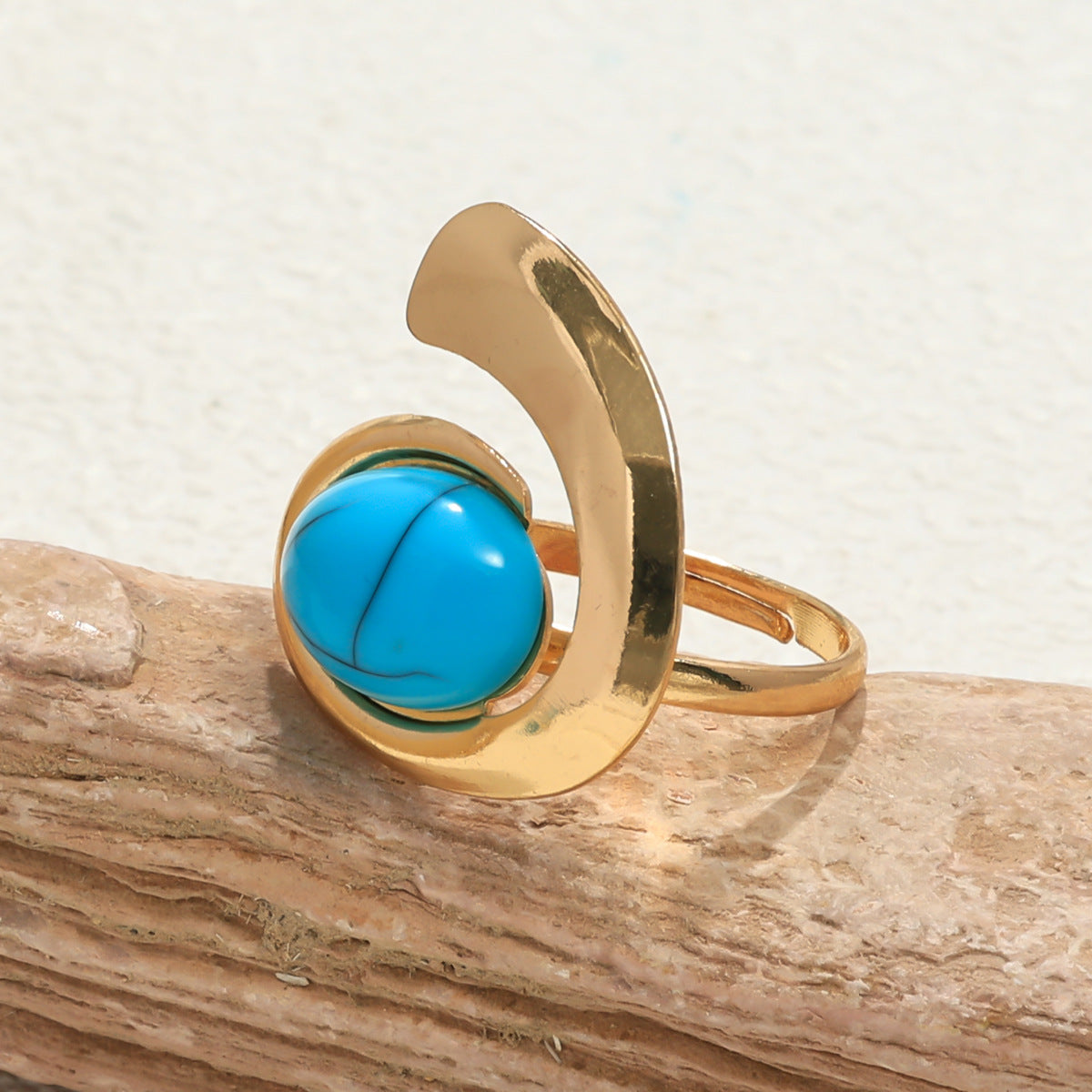 Inlaid Turquoise Spiral Earrings Necklace Bracelet Ring Set LadyShow.Store