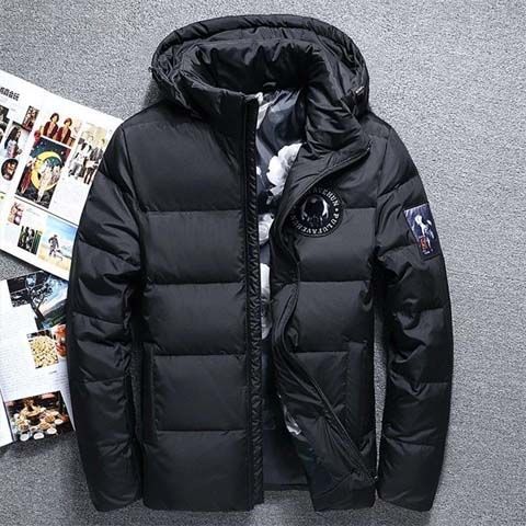 Slim All-match Student Hooded Down Jacket Men's Short CJD