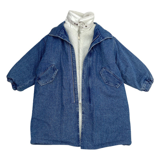 Girls Denim Trench Coat Pi-Mart