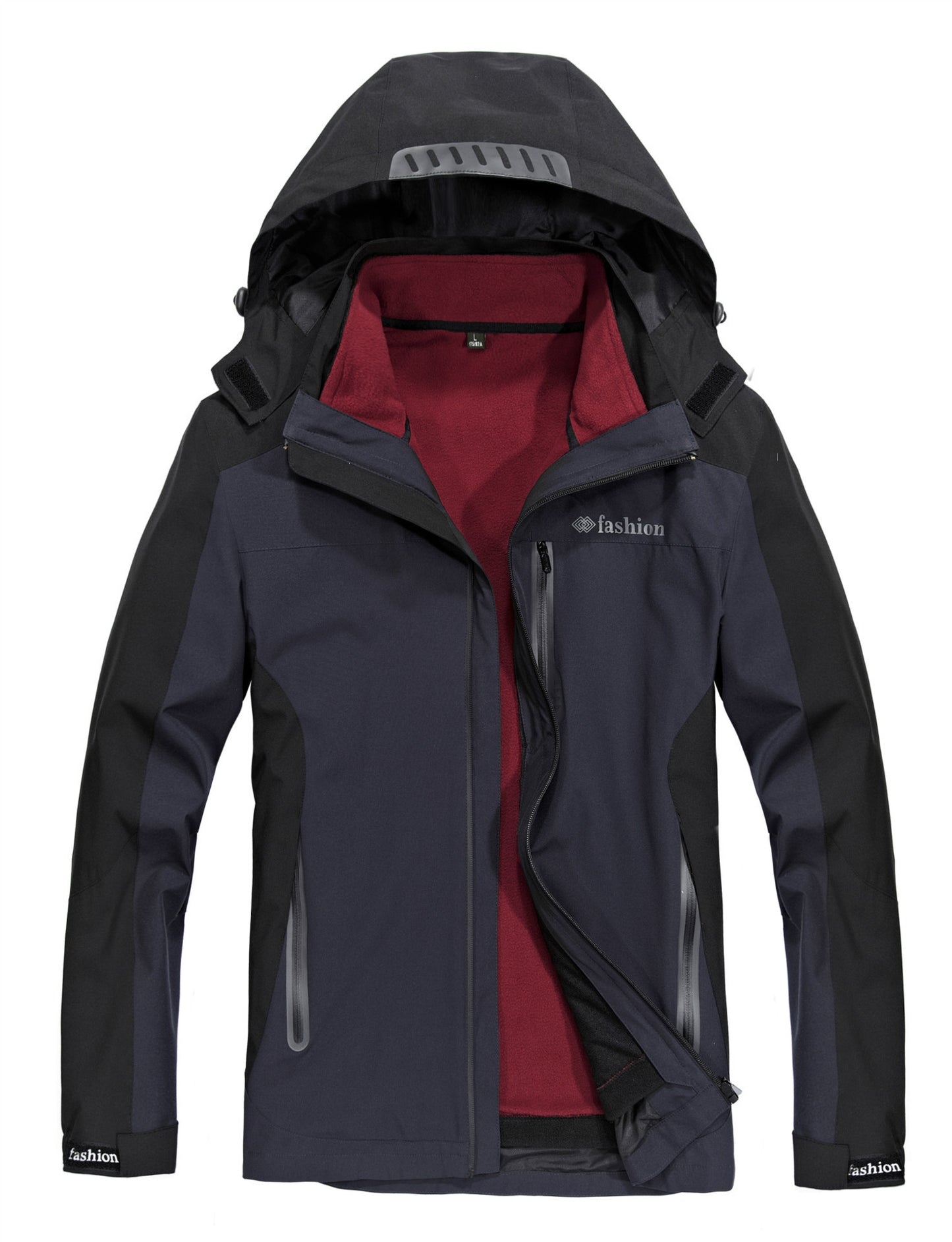 Men's 3-in-1 Outdoor Jacket Set with Windproof Design Pi-Mart