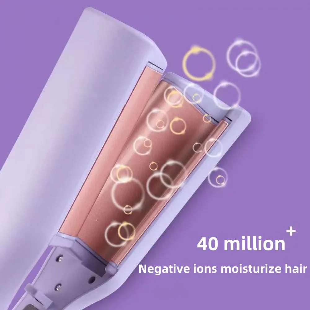 Hair Curling Iron 32mm Deep Wave Hair Curler 4 Temperature Adjustable Fast Heating Crimping Iron Styler Wand For All Hair Style LadyShow.Store